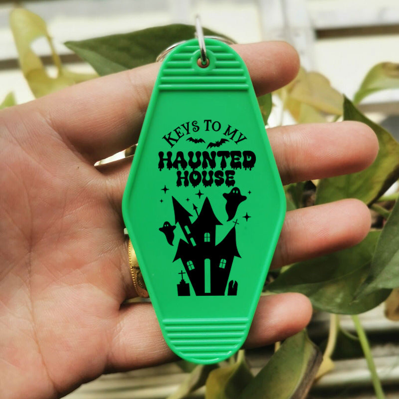 Wholesale Halloween Motel Haunted House Keychain ACC-KC-MeiXin011