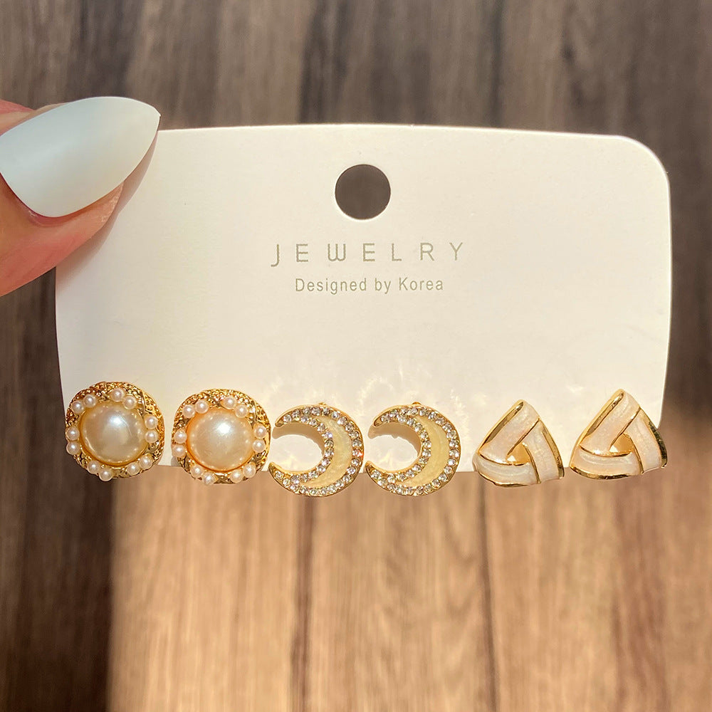 Wholesale Bow Diamond Geometric Earrings Set ACC-ES-MY032