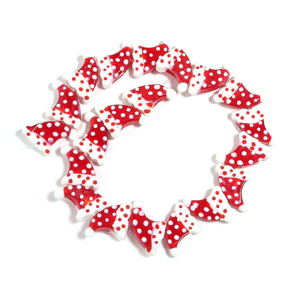 Wholesale  Glazed Color Christmas  Focal Beads DIY Bead Accessories