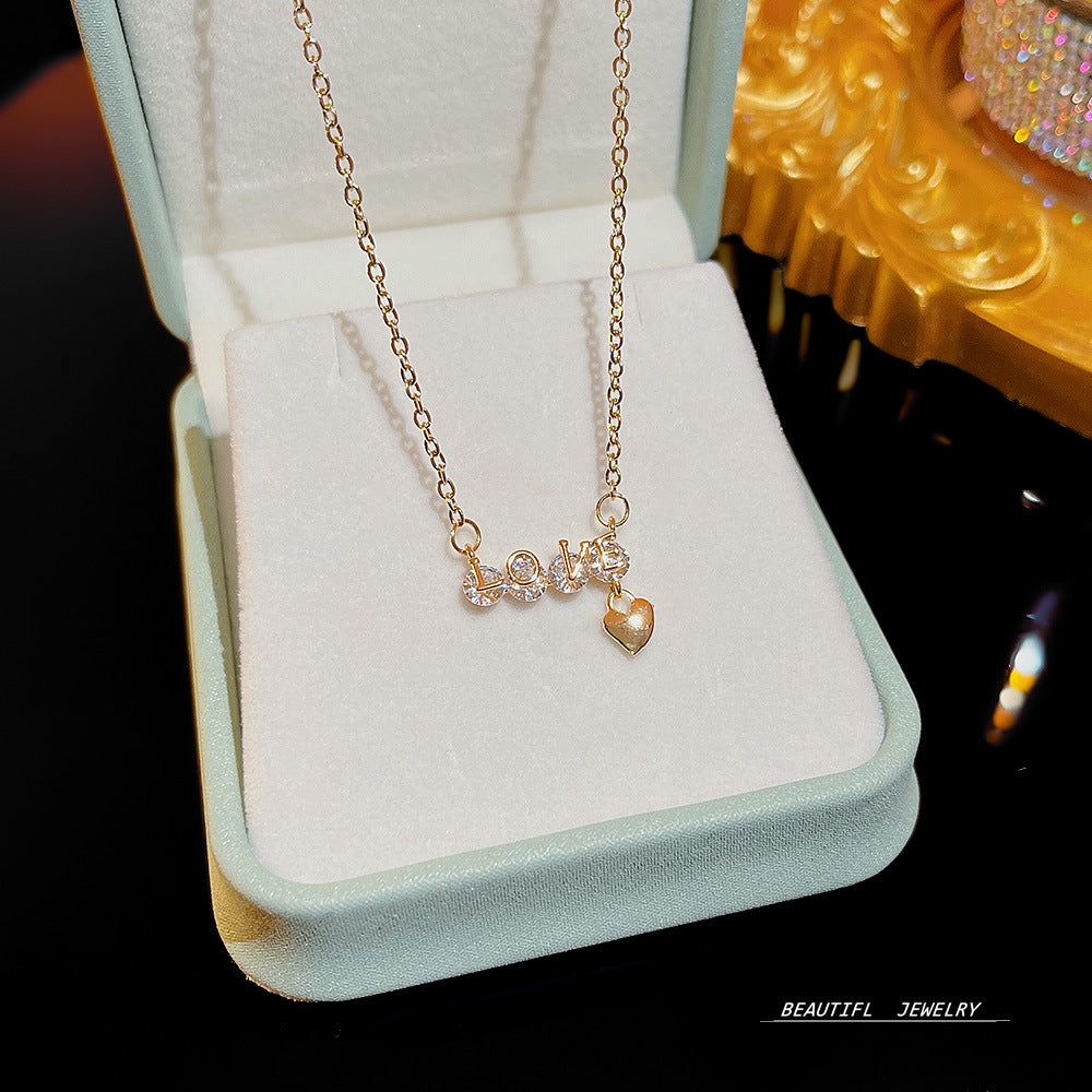 Wholesale Micropaved Zirconia Clavicle Chain Titanium Steel Necklaces Choker Necklace ACC-NE-Xiyue005