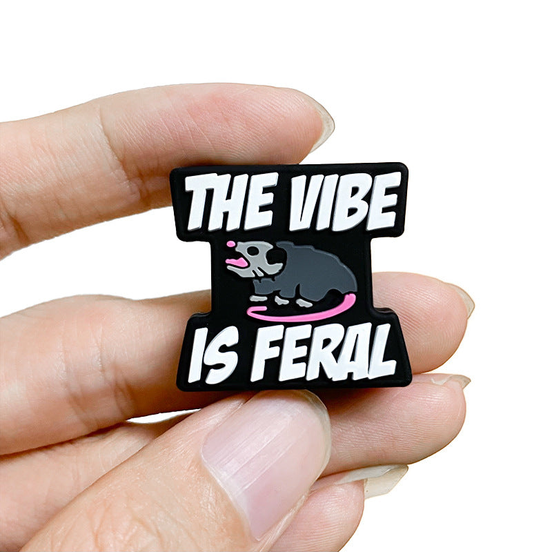 Wholesale 10pcs Silicone Cartoon English Animal Focal Beads ACC-BDS-WDX114