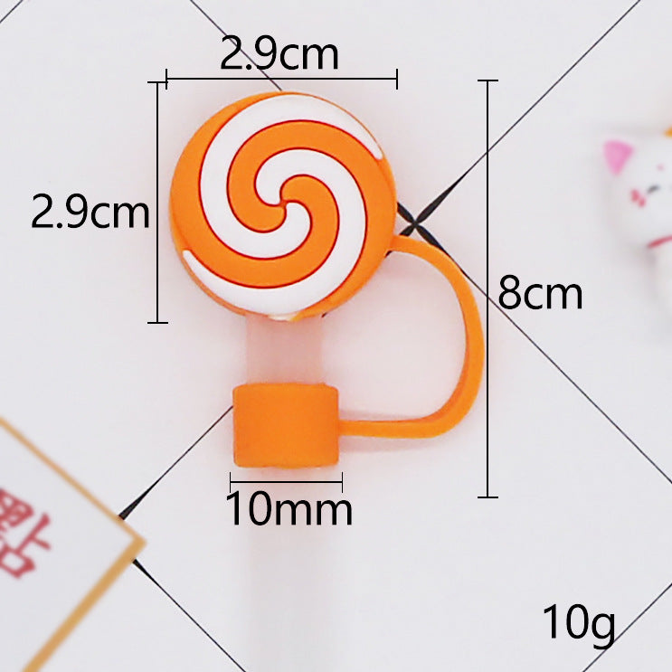 Wholesale  Straw Cover Fun PVC Dust Proof Cap For Straight Straws 10Mm White Star Ghost Straw Tube Cap