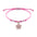 Wholesale  pink clover love woven bracelet pink butterfly bracelet