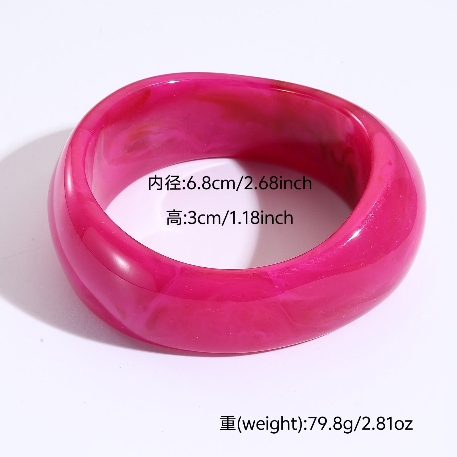 Wholesale Wide Oval Translucent Resin Bracelet Retro Style Jewelry Accessory for Everyday Wear
