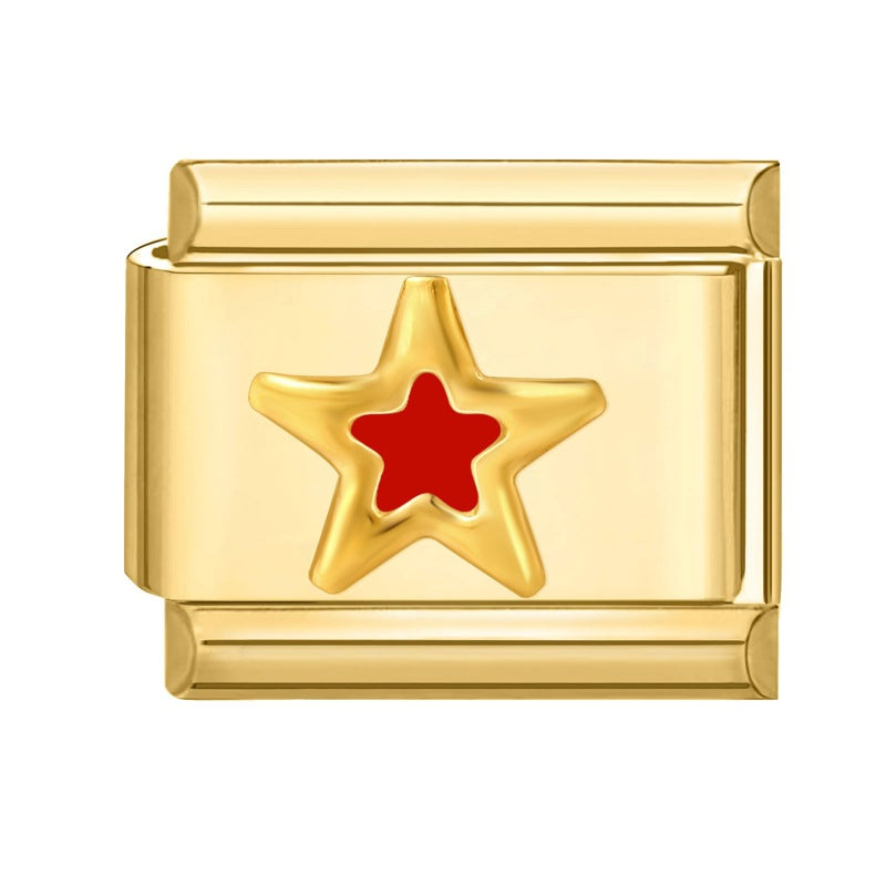 Wholesale Italian Charm Bracelet 9mm DIY Splicing Creative Pattern Stainless Steel Composable Bracelet