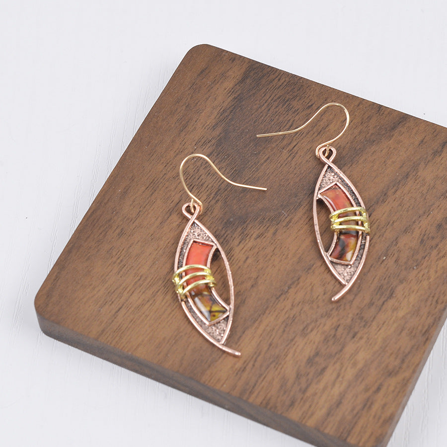 Wholesale Retro Bohemian Contrast Earrings