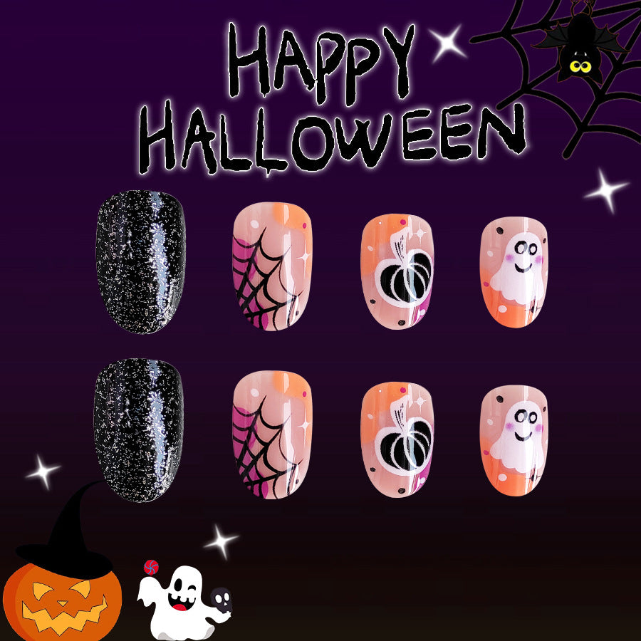 Wholesale 24 Pieces/box Halloween Press-on Nails Kits Nail Stickers ACC-NS-GuaiXL103