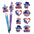 Wholesale Random 10pcs Independence Day PVC Soft Glue Focal Beads DIY Beaded Pen Accessories