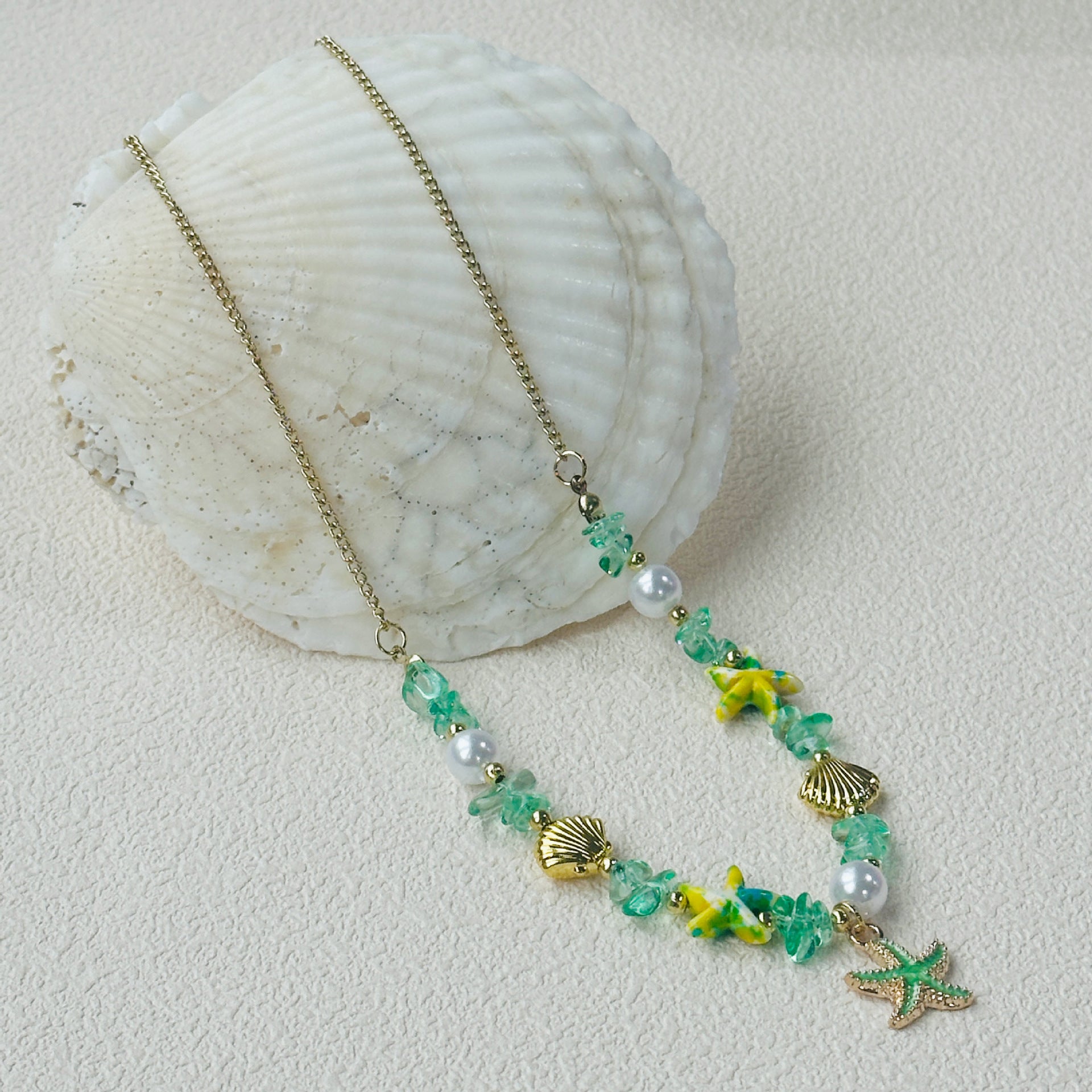 Wholesale Summer seaside pearl shell necklace