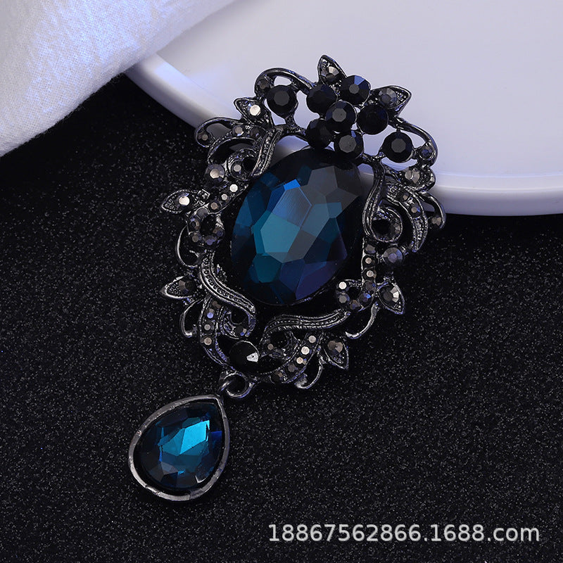Wholesale  Diamond Pearl Flower Sun God flower brooch gem pendant