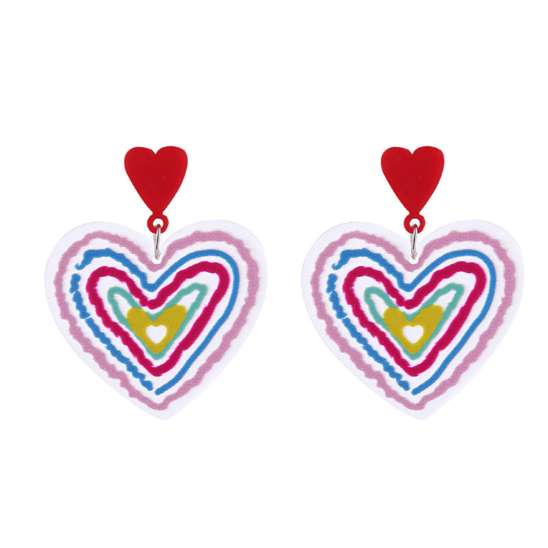 Wholesale Valentine's Day Flamingo Heart Earrings ACC-ES-ChouT010