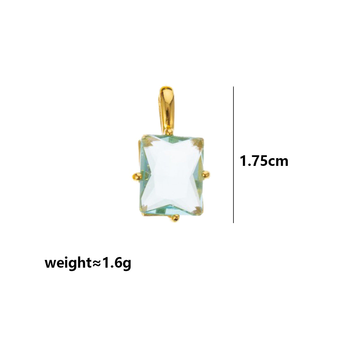 Wholesale Copper Electroplated Geometric Birthstone Pendant DIY Jewelry Accessory for Party