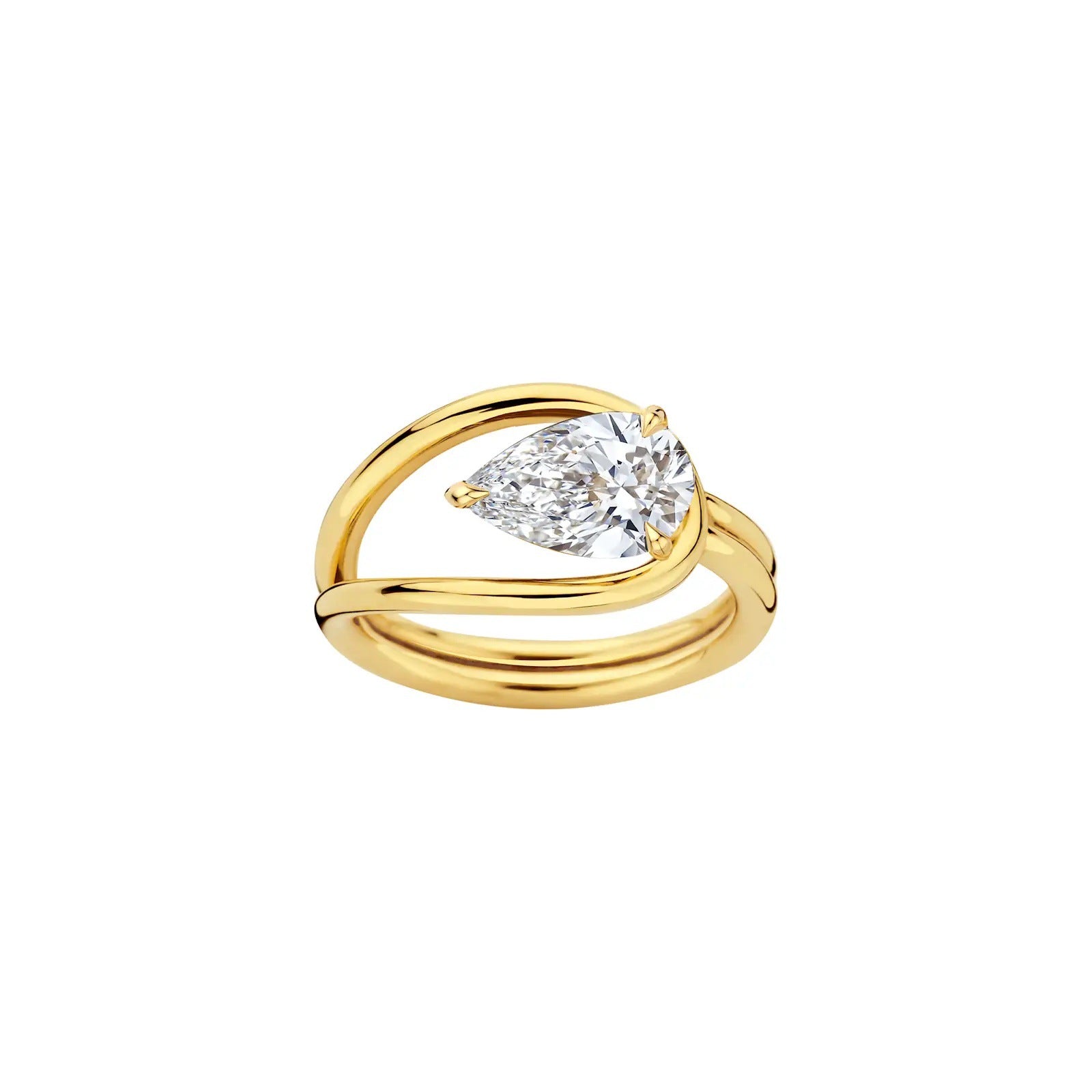 Wholesale Electroplated Copper Geometric Marquise Pave Ring Fashion Jewelry Accessory Party Gift Boutique Resale