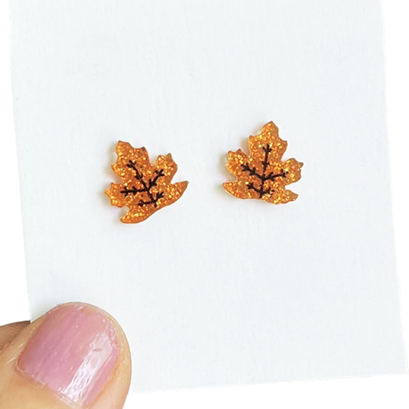 Wholesale 2pairs/pack Thanksgiving Turkey Pumpkin  Acrylic Earrings