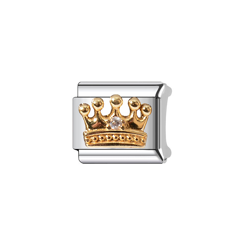 Wholesale  9mm Italian Charm Starter Bracelets DIY square Single Section Creative Stainless Steel Composable Bracelet