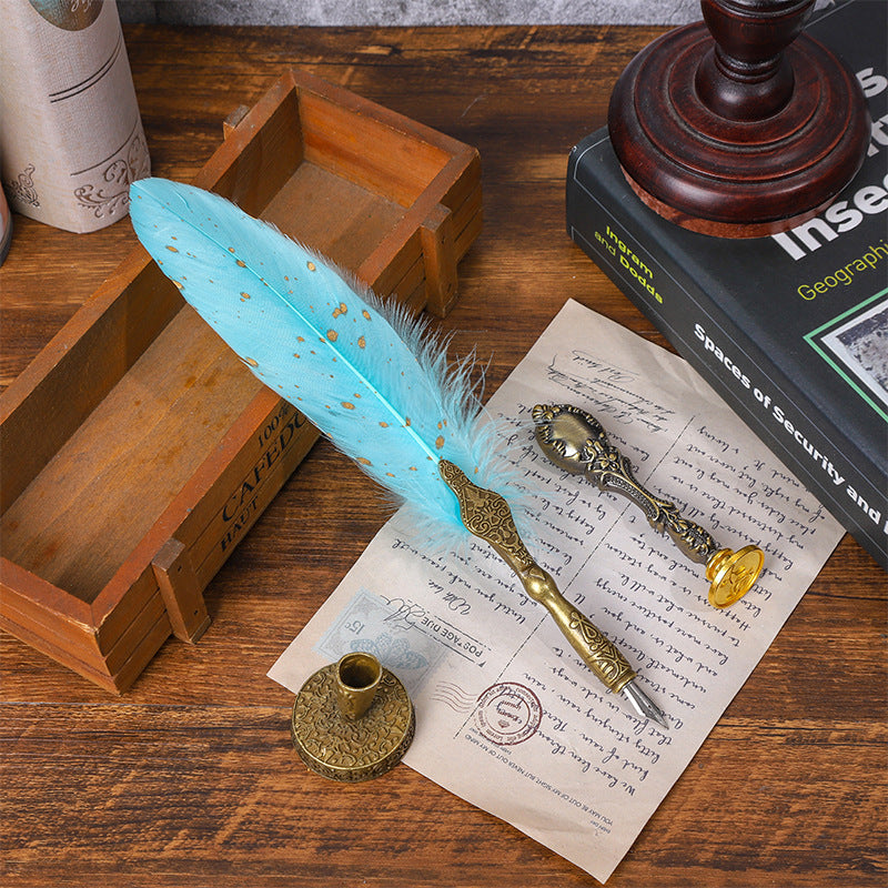 Wholesale Rainbow Color Feather Ballpoint Pen