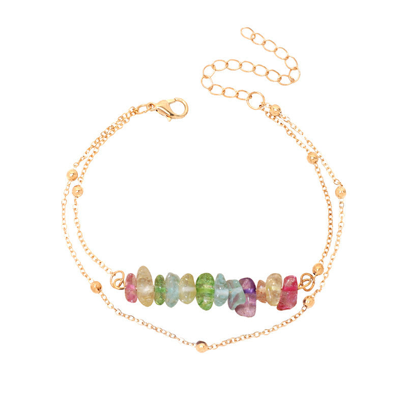 Wholesale Multi-layered Bohemian Crystal Anklets ACC-AS-Yiran001