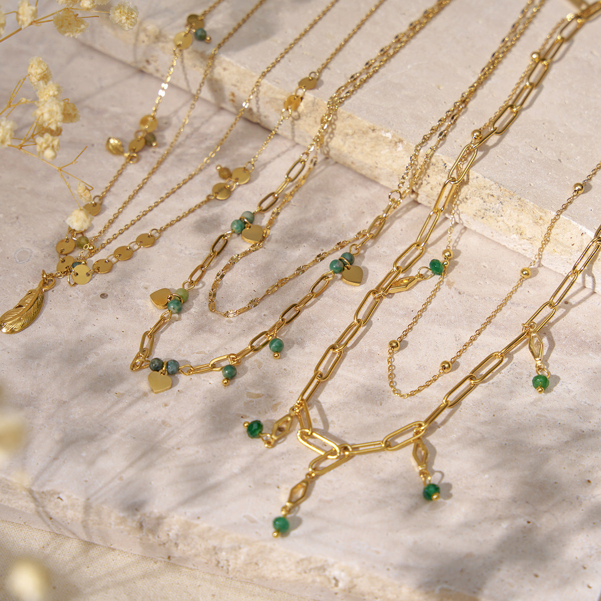 Wholesale Heart-Shaped Pendant Stainless Steel Necklace