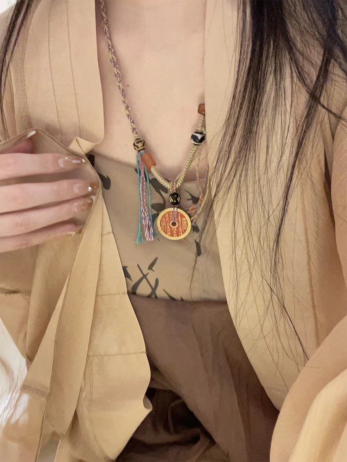 Wholesale  Vintage Green Butterfly Necklace