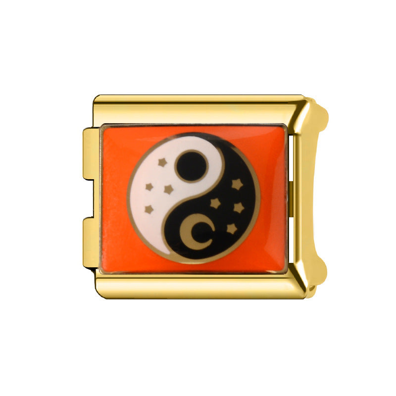 Wholesale Italian Charm Bracelet 9mm DIY Splicing Cartoon Cute Stainless Steel Composable Bracelet