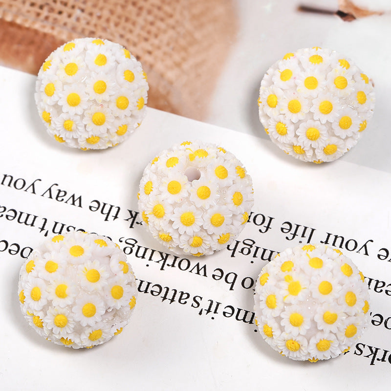 Wholesale 10PCS DIY Acrylic Flower Ball Balls ACC-BDS-LinG001