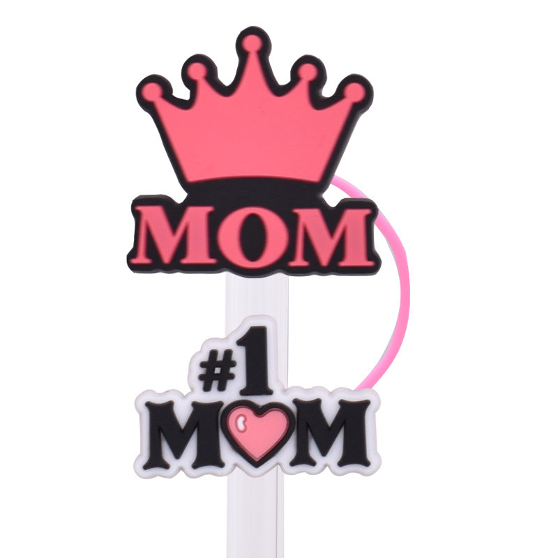 Wholesale Random 100pcs Super Parent Series PVC Soft Straw Tube Cap