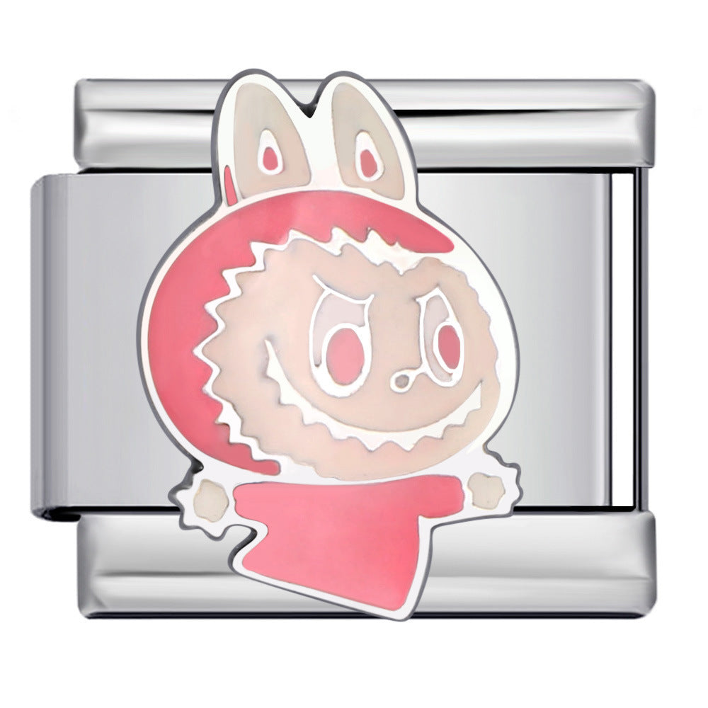 Pulsera de encanto italiano de 5 piezas al por mayor de 9 mm empalme de bricolaje lindo pulsera compuesta de acero inoxidable creativo