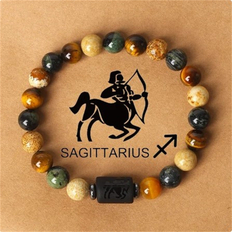 Wholesale Twelve Zodiac Signs Natural Stone Bracelet Handmade Beaded Bracelet ACC-BT-Yunh003