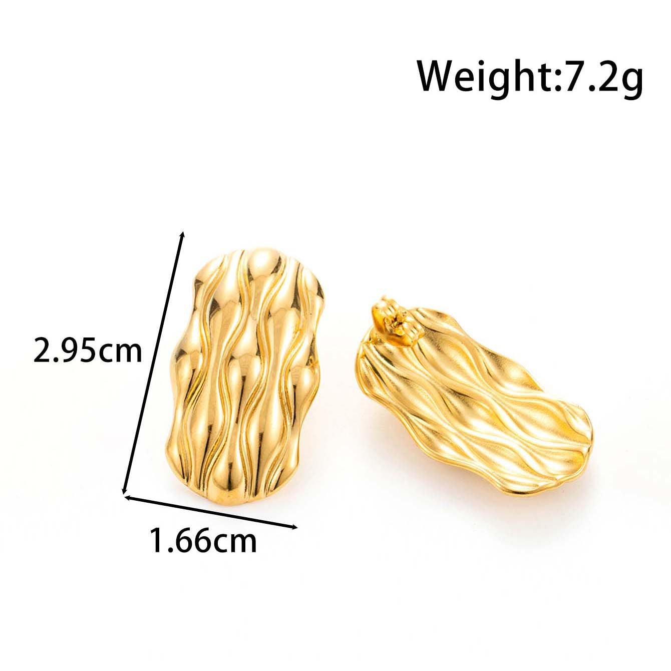 Wholesale  irregular drop-shaped love titanium steel liquid high-grade temperament  light luxury earrings