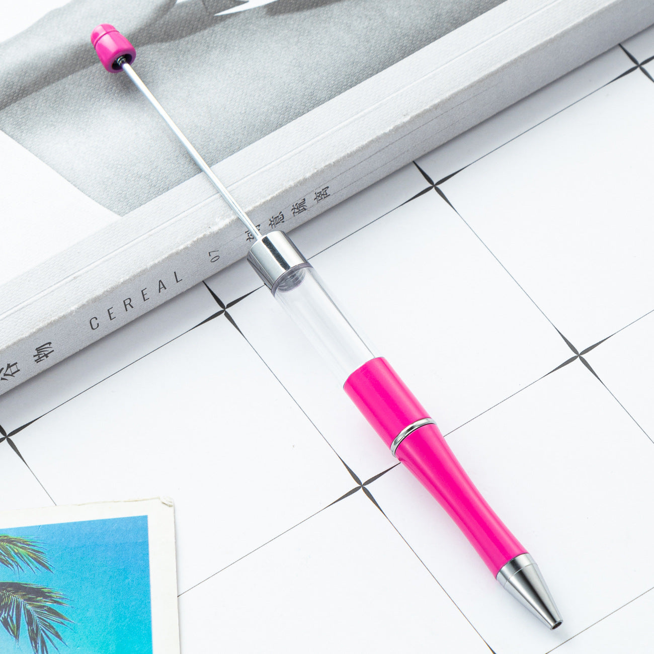 Wholesale Beadable Pens Plastic Empty Tube Bead Pen DIY Pen DIY Beadable ACC-PN-HuaH047