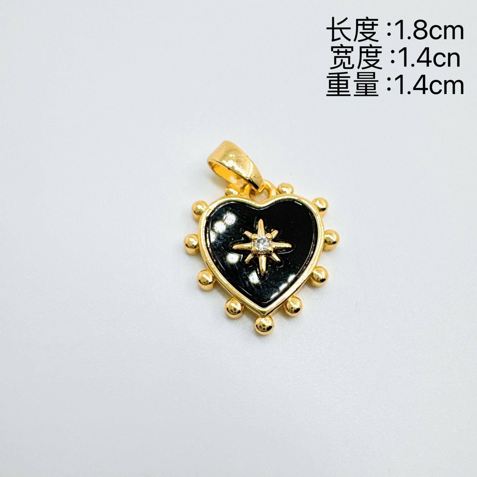 Wholesale Gold Plated Copper Minimalist Heart Cross Pendant Necklace Boutique Jewelry Gift