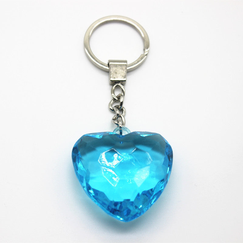 Wholesale Transparent Acrylic Heart Love Keychain