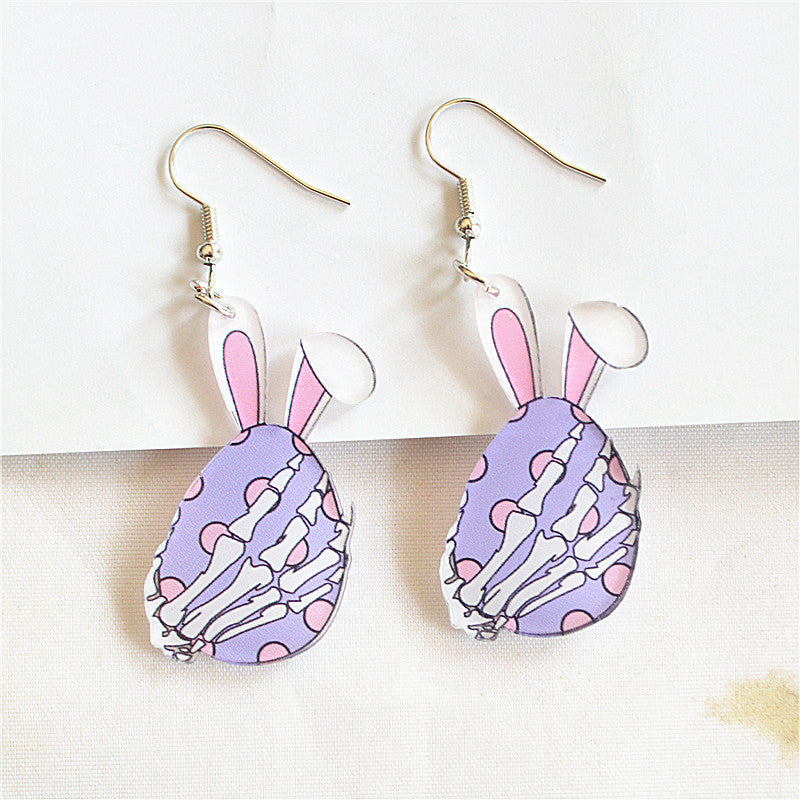 Wholesale Easter Cute Acrylic Print Earrings