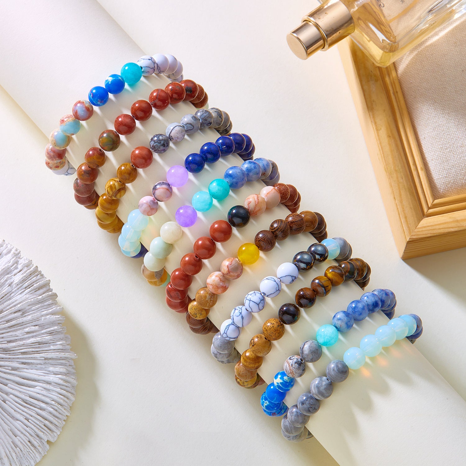 Wholesale solar system eight planets beaded paper card bracelet