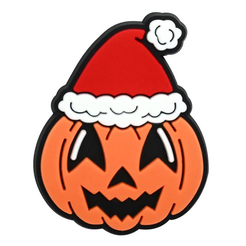 Wholesale  Random 100pcs Cartoon Christmas Nightmare Series PVC Soft Rubber Shoe Buckle Decoration