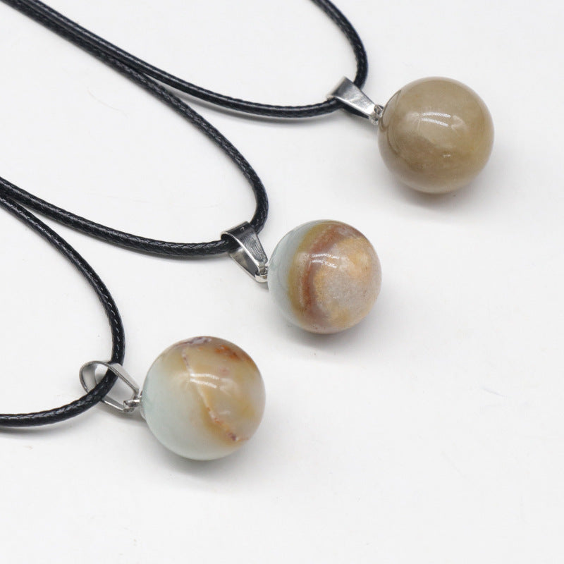 Wholesale 16mm Natural Stone Necklace Pendant ACC-PT-KeSuo001
