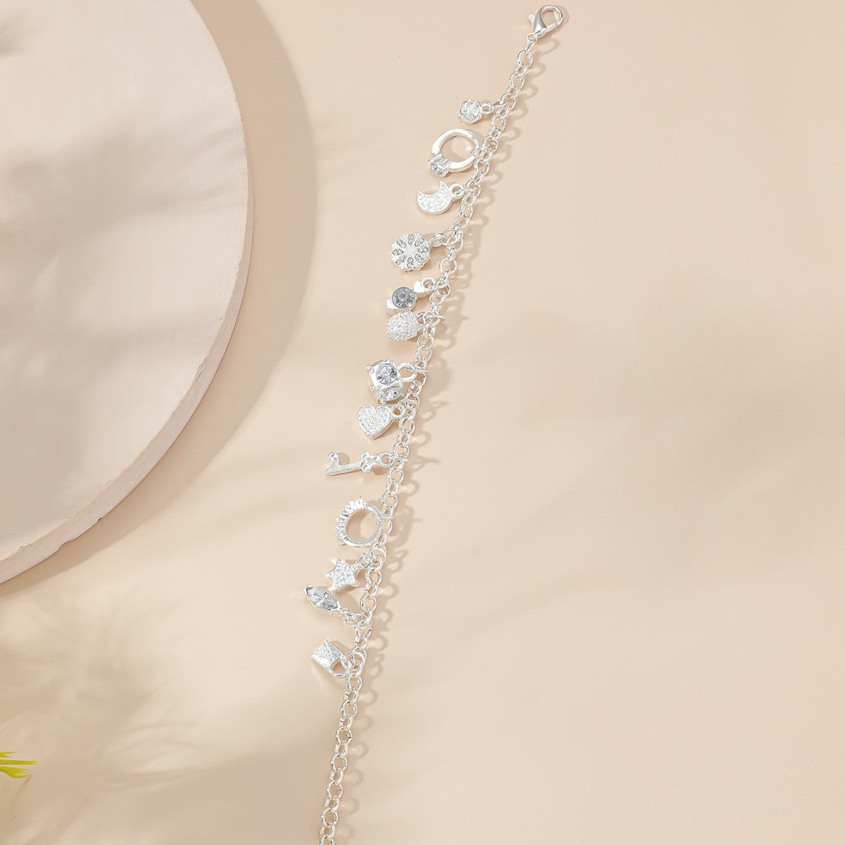 Wholesale Vintage Snowflake Star Key Anklet