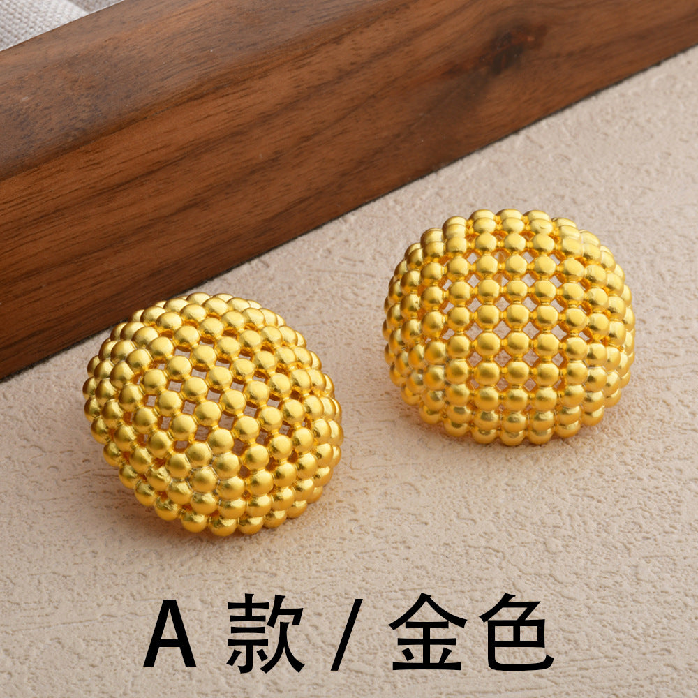 Wholesale Geometric Hollow Ball Earrings