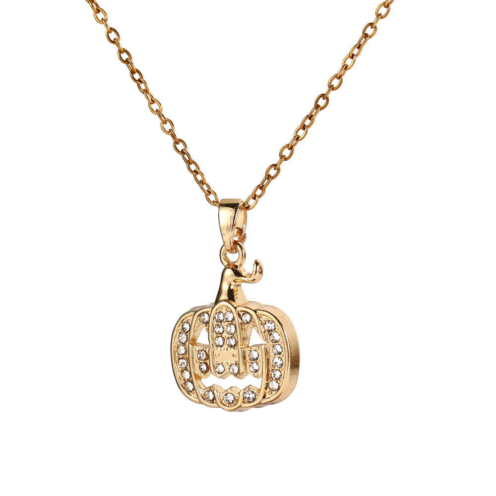Wholesale Stainless Steel  Cartoon Pumpkin Necklace