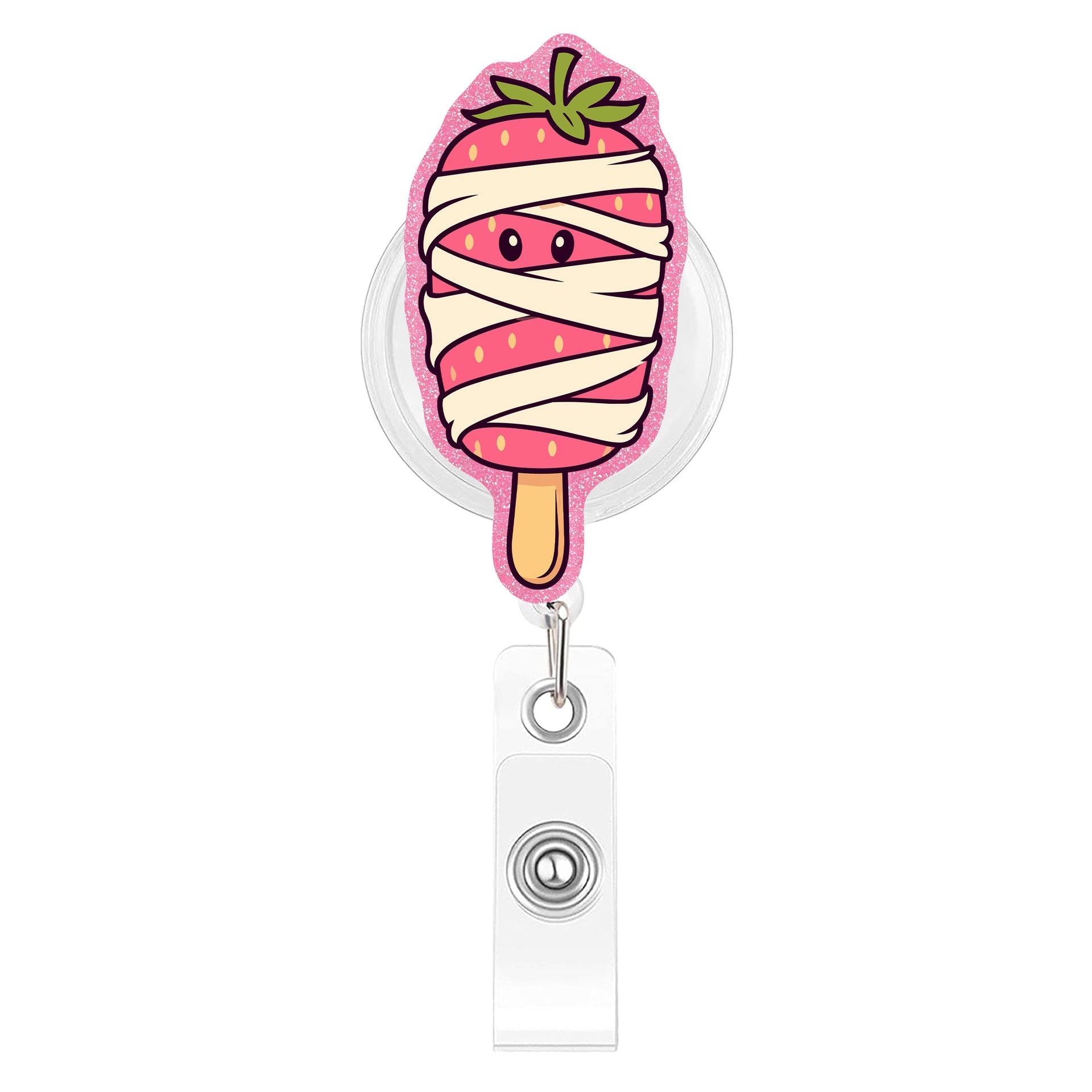 Wholesale  Dessert Acrylic Retractable Badge Reel Fun Creative ID Card Holder Pendant Decorative Accessory For Boutique Resale