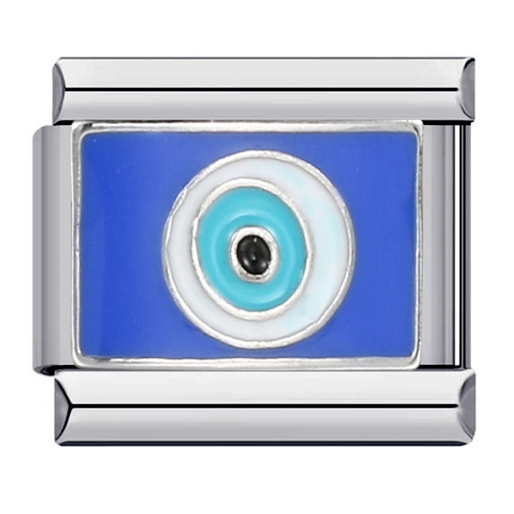 Wholesale Italian Evil Eye Modular Bracelet,  Stainless Steel Cartoon DIY Jewelry for Boutique Resale