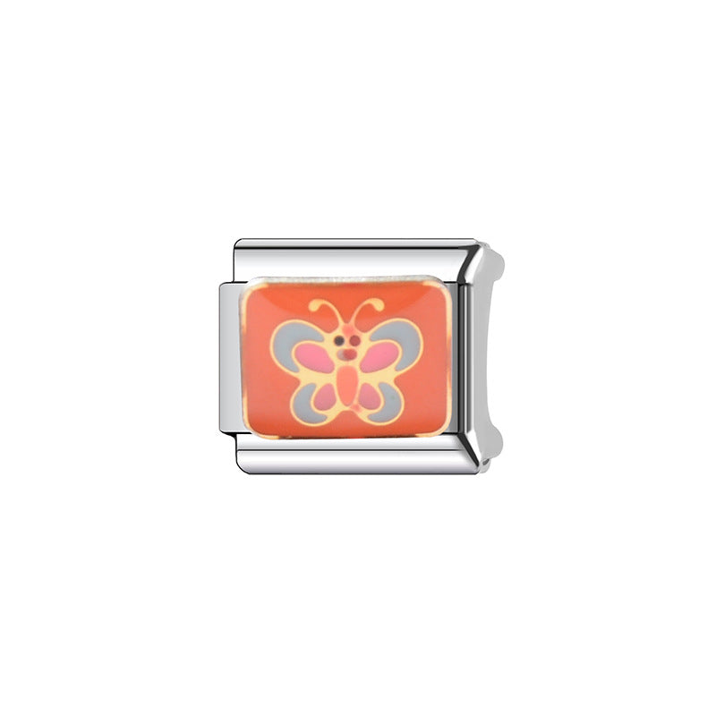 Wholesale Italian Charm Bracelet 9mm DIY Splicing Removable  Cartoon Stainless Steel Composable Bracelet