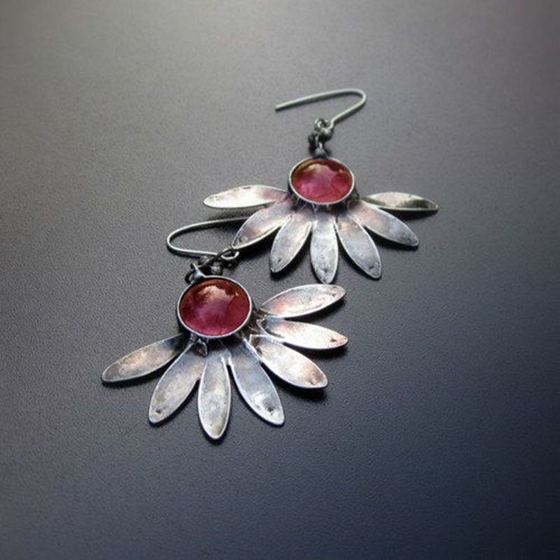 Wholesale Bohemian style plant flower earrings