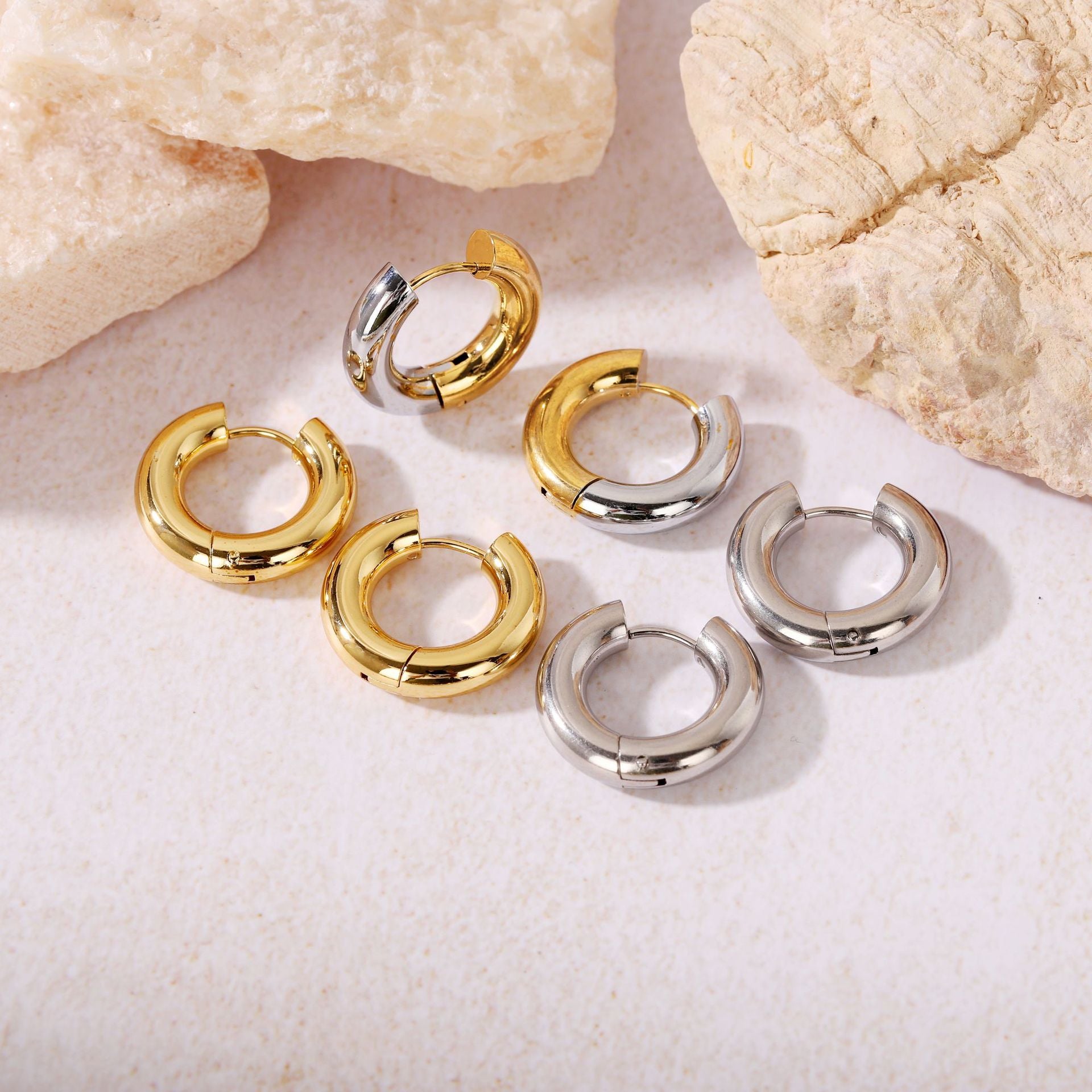 Wholesale Steel titanium hoop earrings