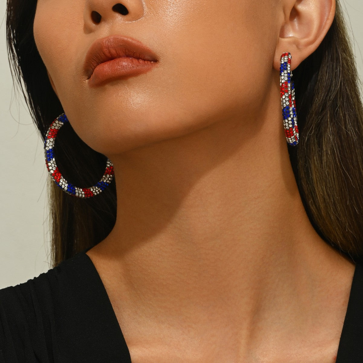 Wholesale Flash Circle Color Earrings  Jewelry