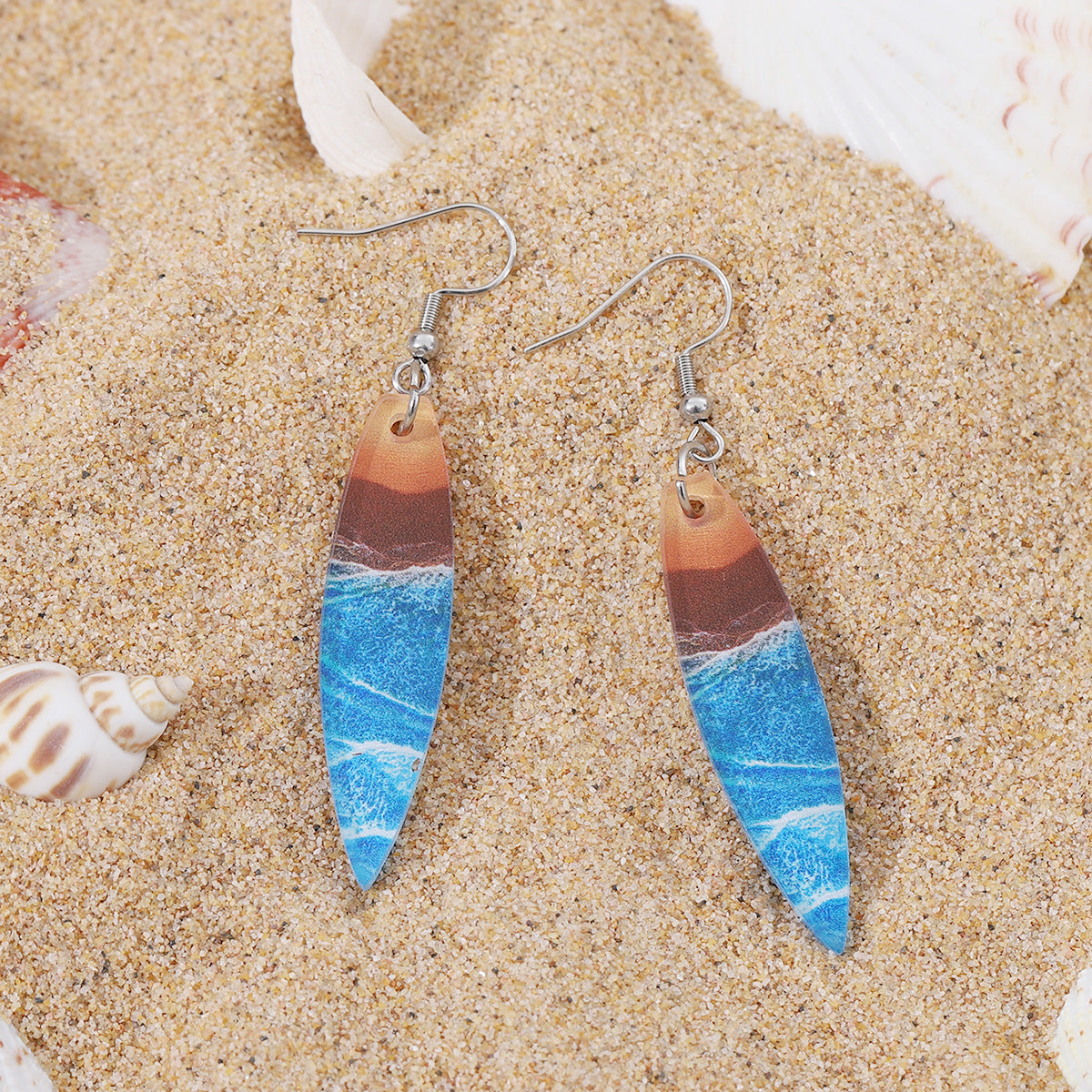 Wholesale Bohemian Ocean Wind Summer Sea Turtle Shell Acrylic Earrings ACC-ES-ChuLian020