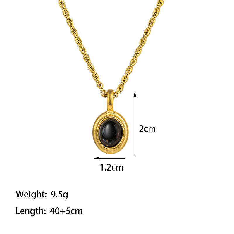 Wholesale Retro Light Luxury Necklaces Titanium Steel Necklace Twist Chain Necklace ACC-NE-Tais010