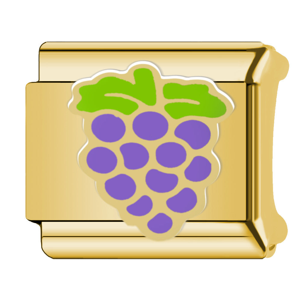 Wholesale Italian Charm Bracelet 9mm DIY  Fruit Cherry Creative Stainless Steel Composable Bracelet