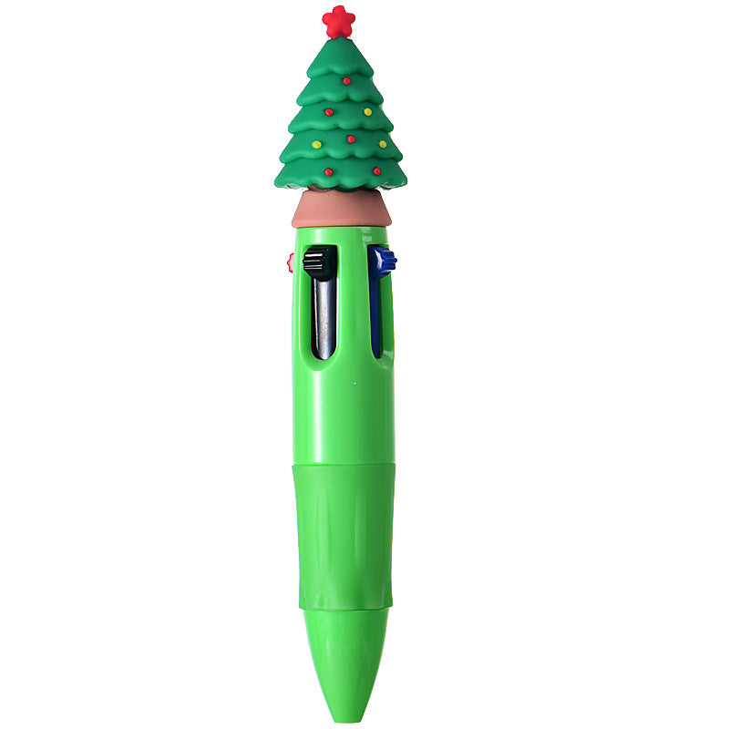 Wholesale Cute cartoon Christmas four-color ballpoint pen