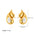 Wholesale  18K Gold Wings Earrings Double-layer Water Drops Inlaid Zircon  Light Luxury Earrings